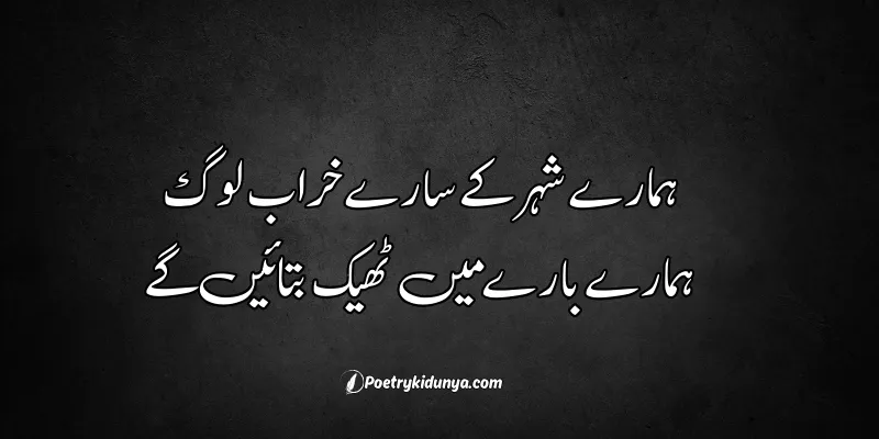 Attitude Poetry in Urdu 1 line Text