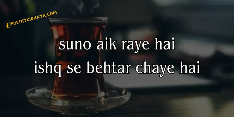 Chai Shayari - Best Tea Poetry in Urdu 2 lines - Chai poetry Deep tea poetry in roman english