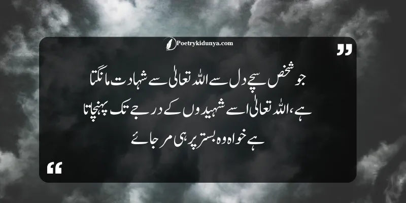 Shaheed poetry in Urdu- Martyrs quotes Martyrs quotes in Urdu