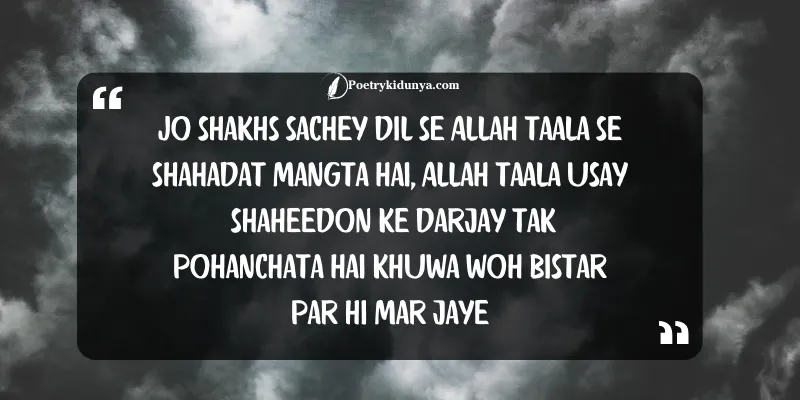 Shaheed poetry in Urdu- Martyrs quotes Martyrs quotes in roman english