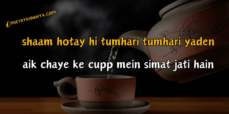 Chai Shayari - Best Tea Poetry in Urdu 2 lines - Chai poetry Sham ki chai poetry in roman english