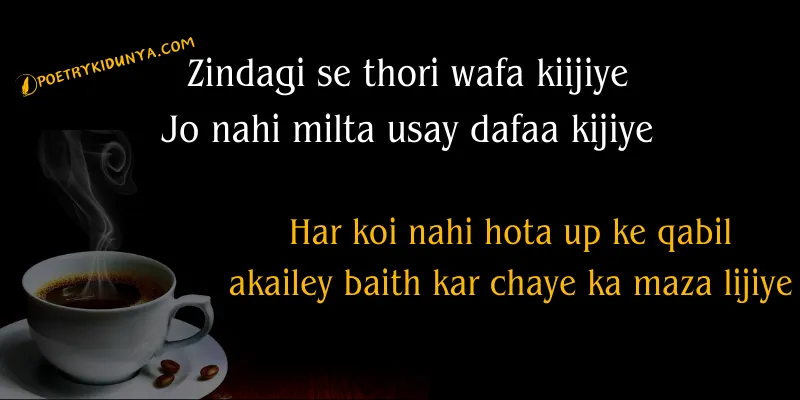 Chai Shayari - Best Tea Poetry in Urdu 2 lines - Chai poetry Tea Poetry in roman english