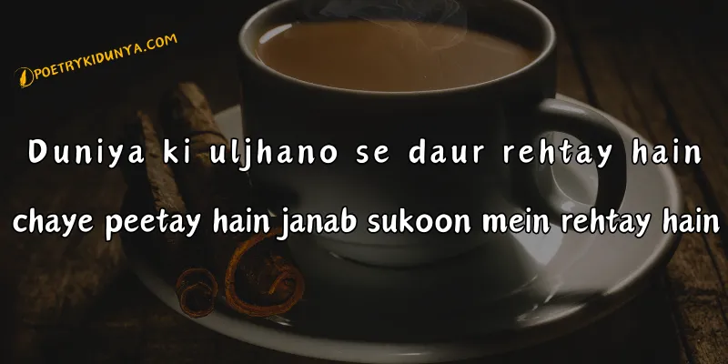 Chai Shayari - Best Tea Poetry in Urdu 2 lines - Chai poetry Tea poetry in roman english  2 lines
