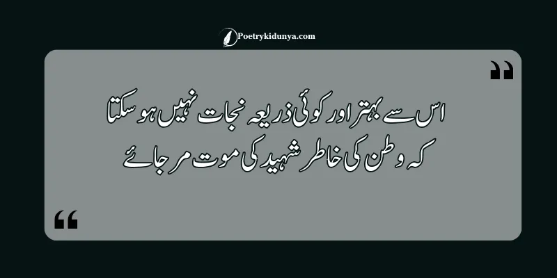 Shaheed poetry in Urdu- Martyrs quotes army soldiers fighting quote in Urdu
