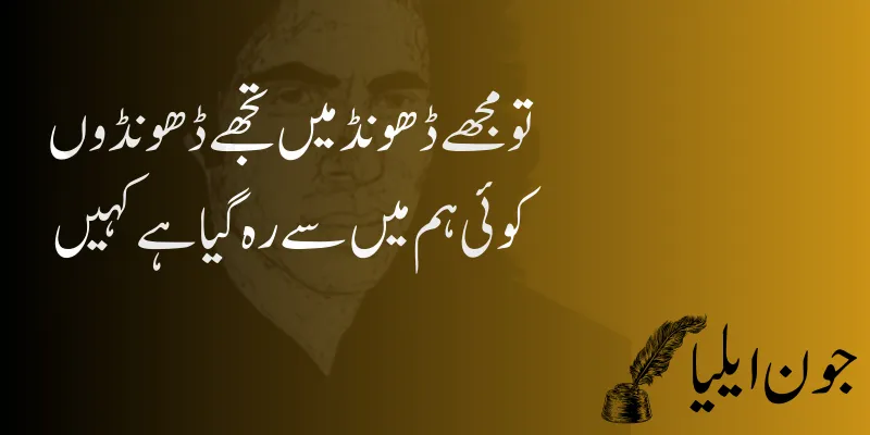Deep Jaun Elia Sad Poetry in Urdu-John Eliya Shayari john elia heart touching poetry in urdu