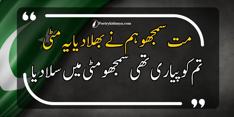 Shaheed poetry in Urdu- Martyrs quotes martyrs death quote in urdu