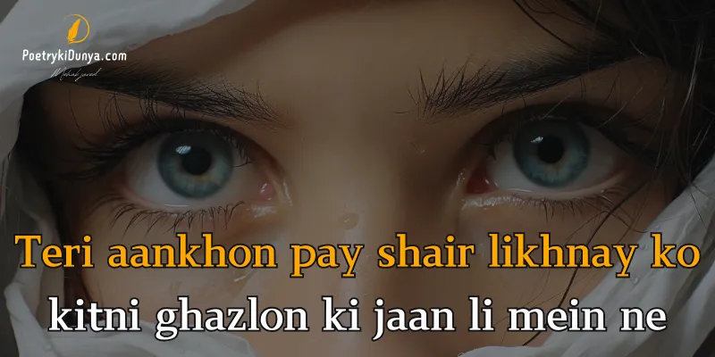 Poetry on Eyes in Urdu-Aankhen Shayari 2024 poetry on eyes in roman english by Ghalib