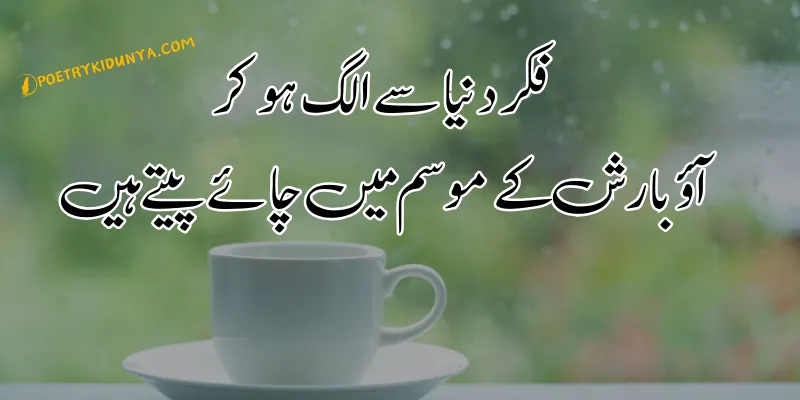 Chai Shayari - Best Tea Poetry in Urdu 2 lines - Chai poetry rain tea poetry in Urdu