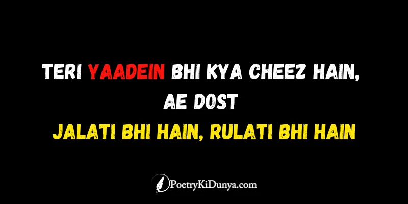 sad poetry in  roman english 2 lines for girl love