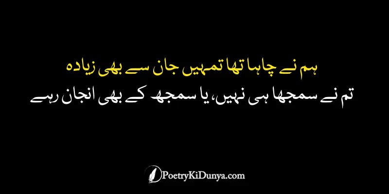 sad poetry in urdu 2 lines about life and love