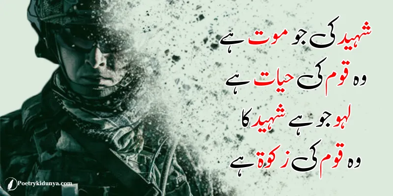 Shaheed poetry in Urdu- Martyrs quotes shaheed ki jo maut hai poetry in Urdu