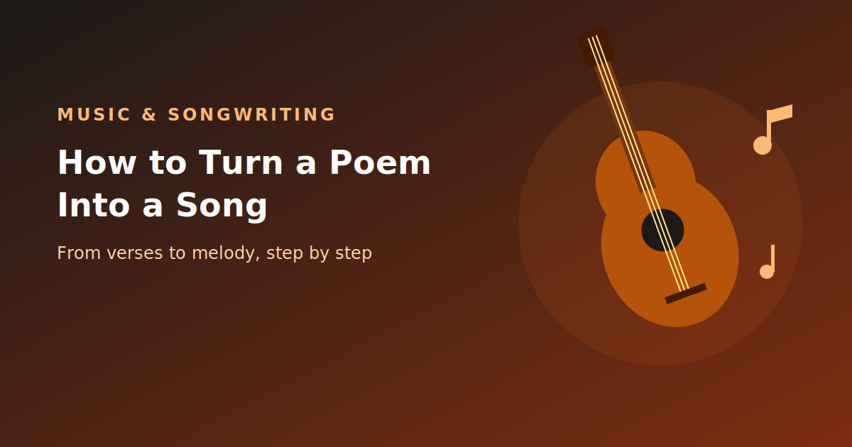 turn a poem into a song